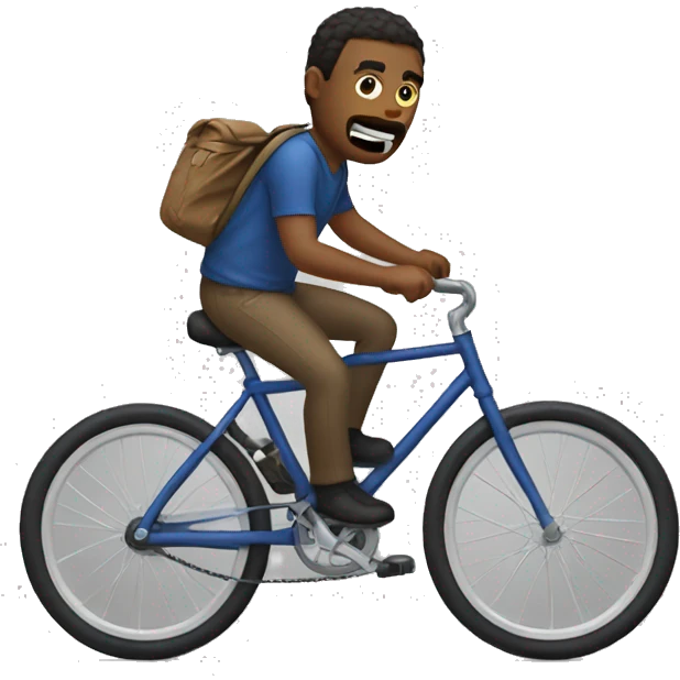 Geoff riding a bike emoji