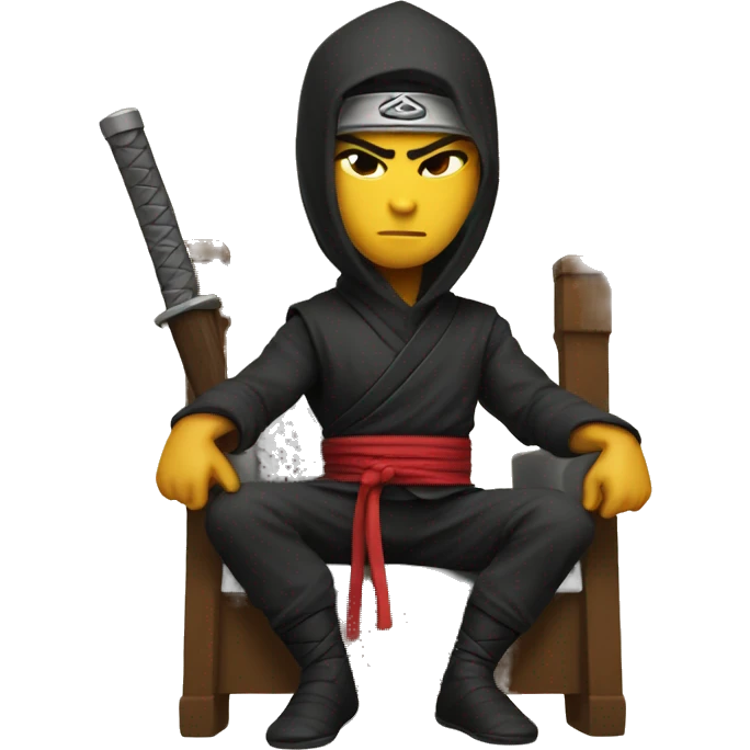 ninja sitting on throne emoji