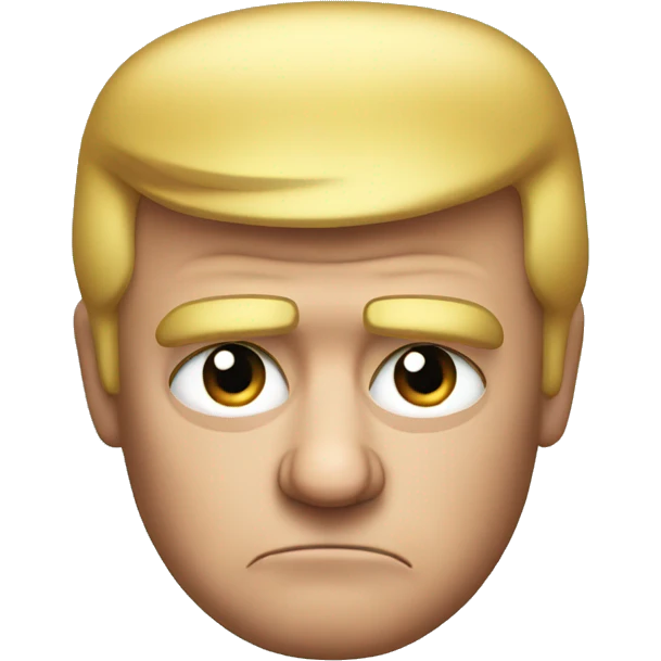 donald trump looking grumpy emoji