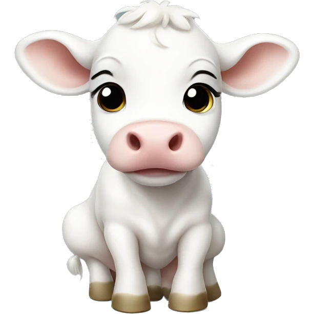 White baby cow emoji