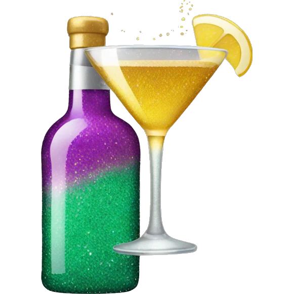 Alcohol with glitter  emoji