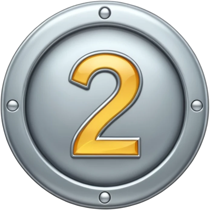 A badge for a paid silver subscription with the number 2 emoji