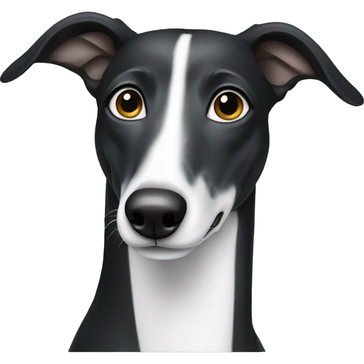 Black and white greyhound emoji