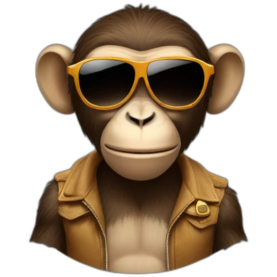 Monkey with sunglasses emoji