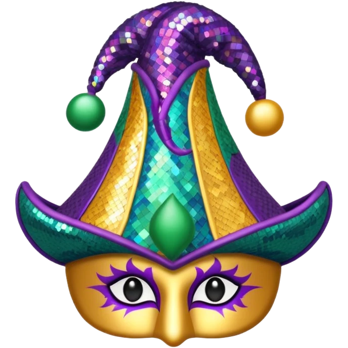 festive Mardi Gras jester hat emoji