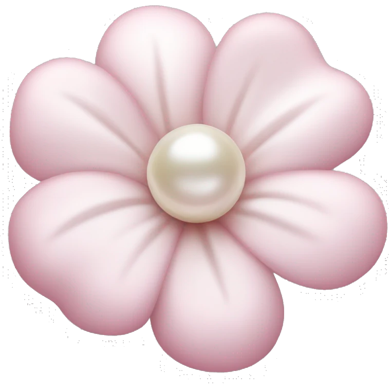 Pearl light pink flower emoji