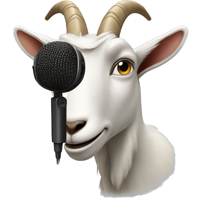 goat with a microphone emoji