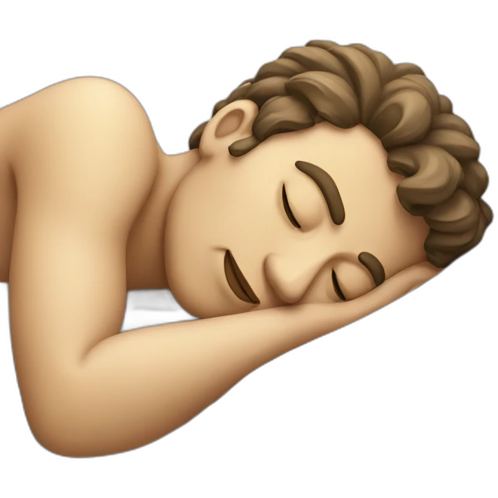 a sleeping genius emoji