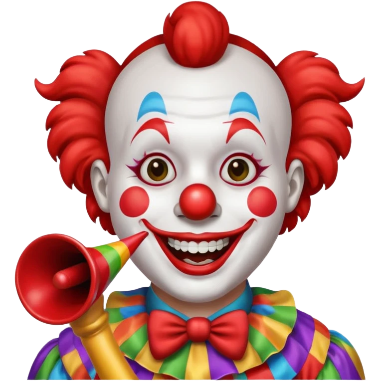  Clown with horn  emoji
