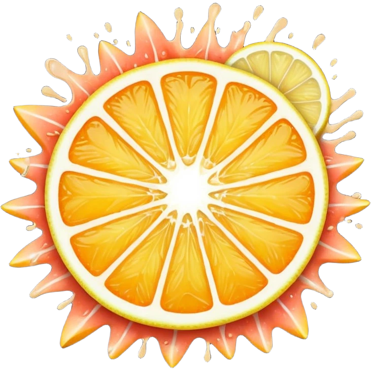exposion of lemon, orange and grapefruit emoji