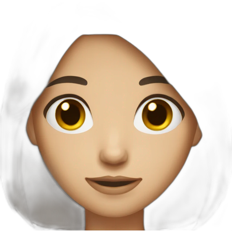girl with dark eyes and brown hair emoji