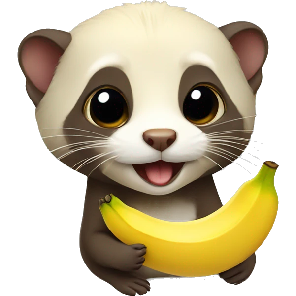 ferret eating banana  emoji