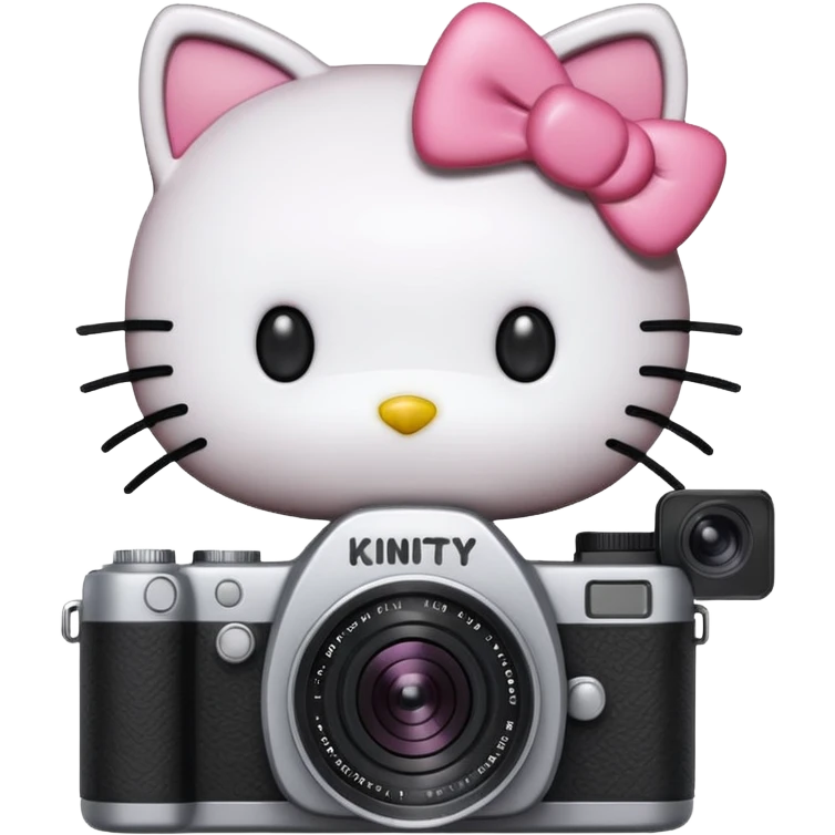 Hello kitty with a camera emoji