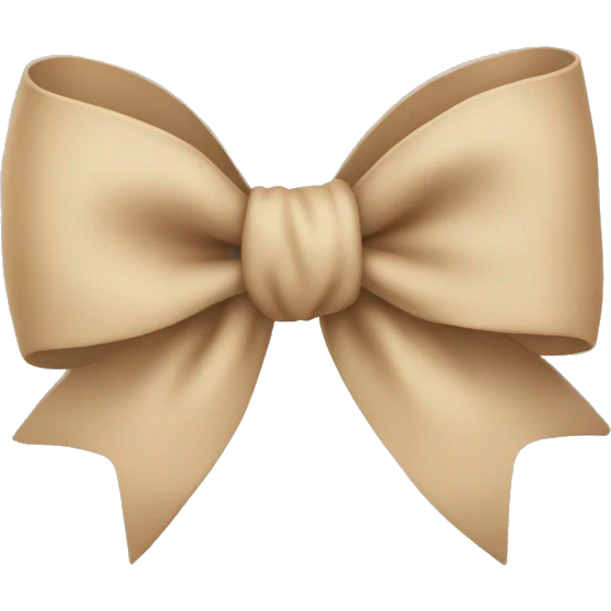 beige bow emoji