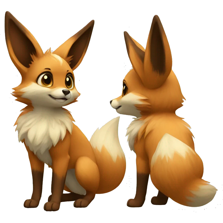 Eevee-Fox full body emoji