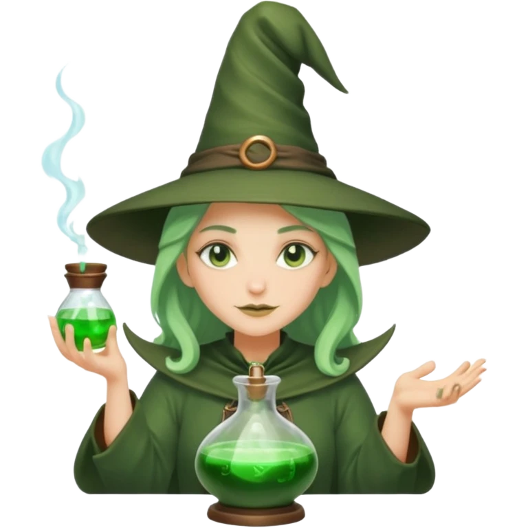 green witch cooking potion emoji