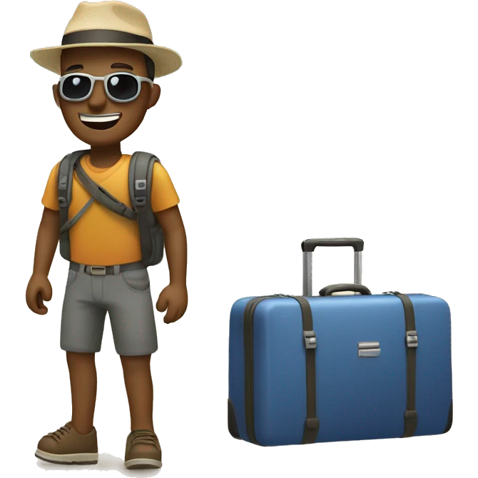 a traveler is going on a trip emoji