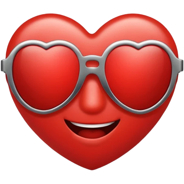 серце в окулярах веселе emoji