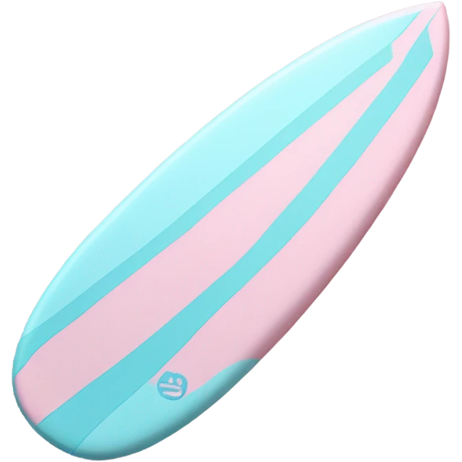 cute light pink and light blue surfboard emoji