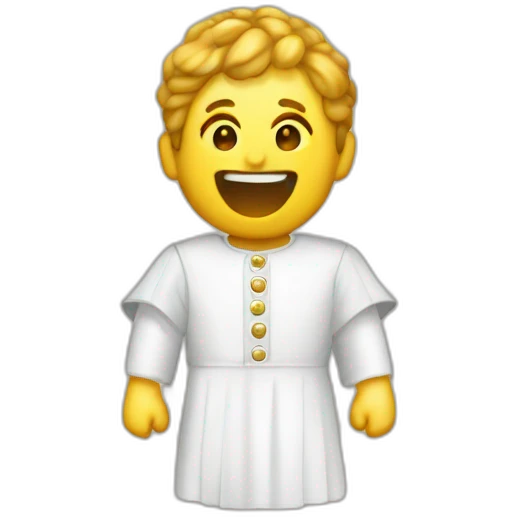 a button for radiant clothing fashion of the Biblical time emoji