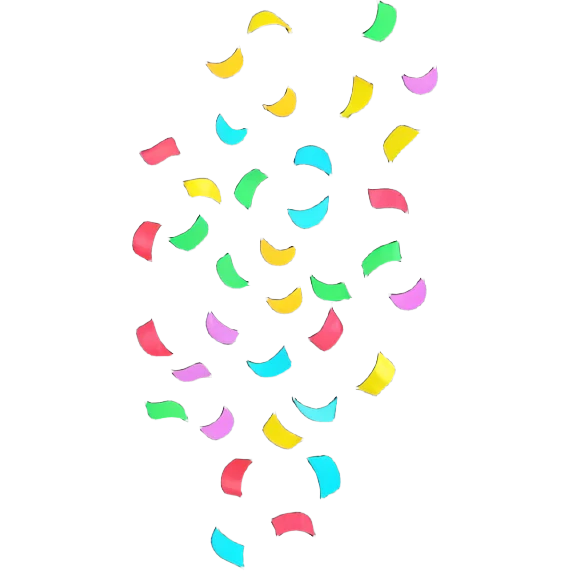 celebration confetti and party emoji