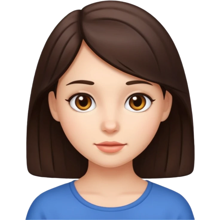 Cute brunette girl emoji