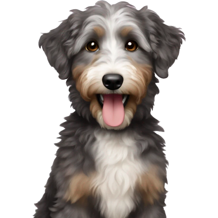 Aussiedoodle celebrating birthday  emoji