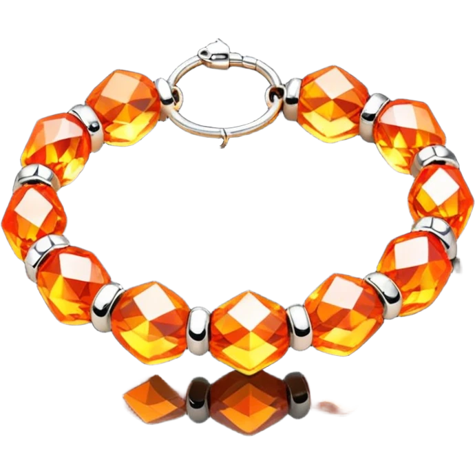 low poly fire bracelet gems emoji
