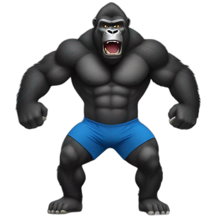gorilla fitness coach emoji