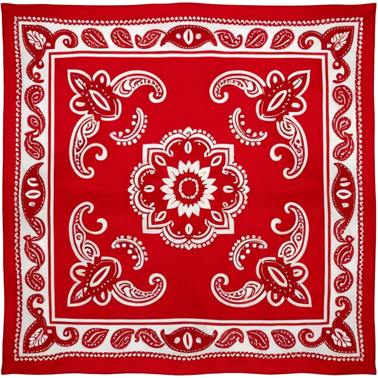 Red paisley bandana emoji
