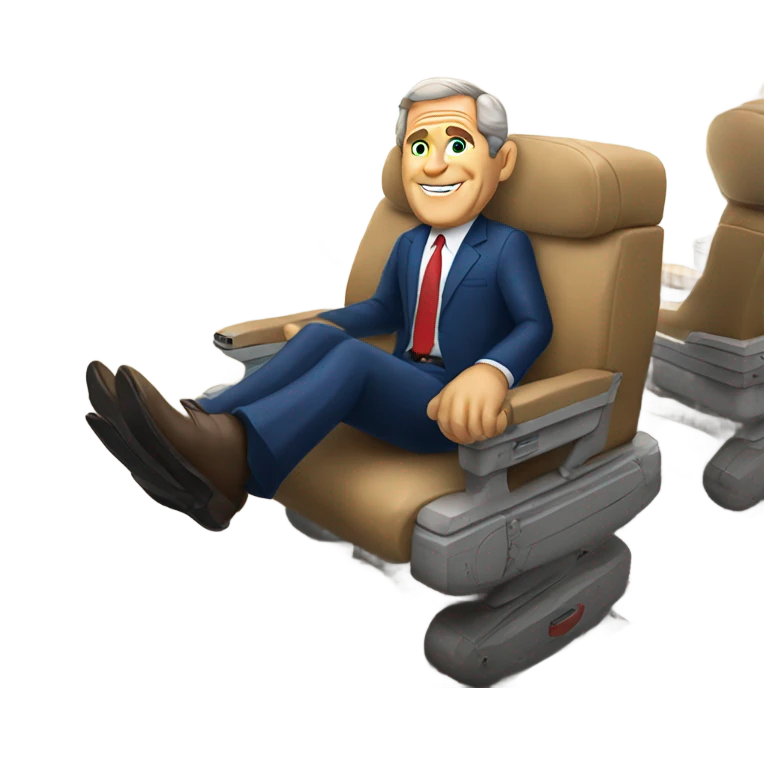 George W Bush riding an airplane emoji