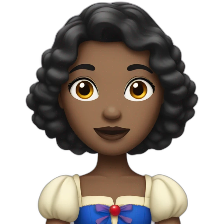 Snow white with black skin emoji