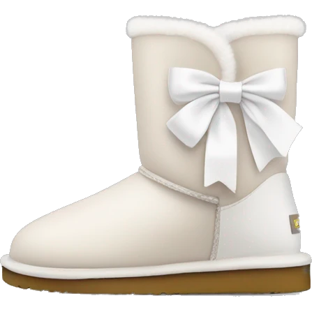 Ugg boots with cute white dainty bows emoji