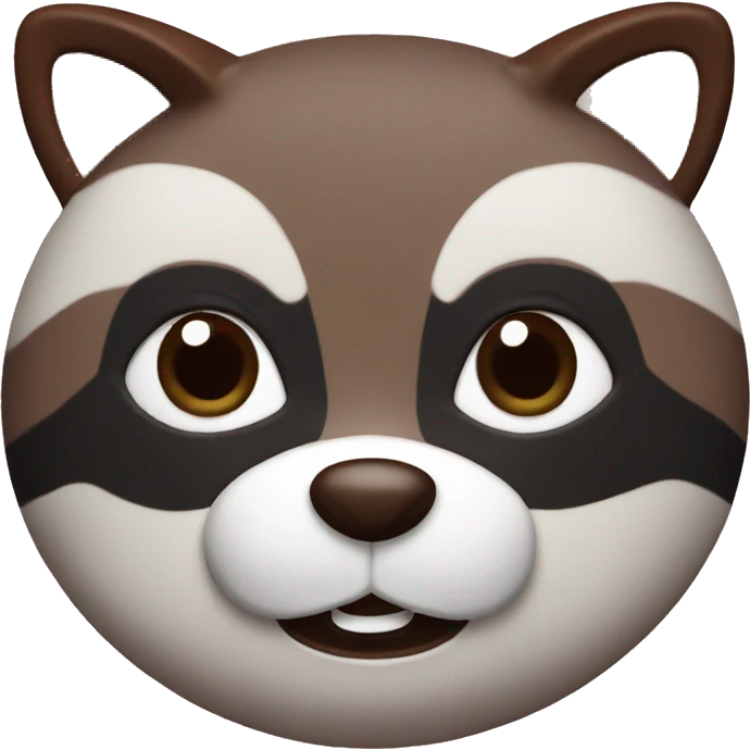 Raccoon cake chocolate  emoji