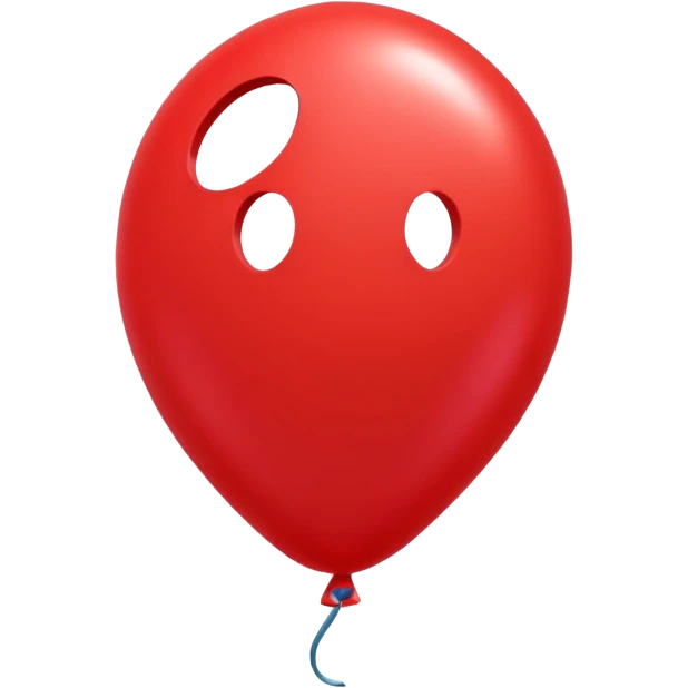 Red balloon popped by a needle emoji