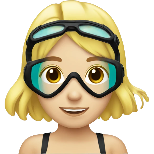 Blond Girl snorkelling  emoji