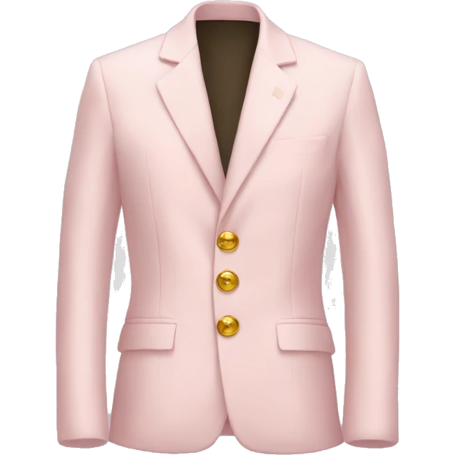 Pale pink blazer gold buttons emoji