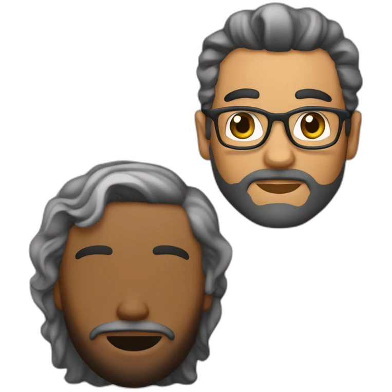 un señor de aproximadamente 30 años sin barba morocho con el pelo negro y levantado escribiendo en una computadora emoji