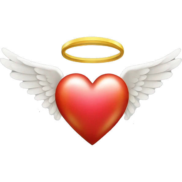 heart with wings and halo emoji