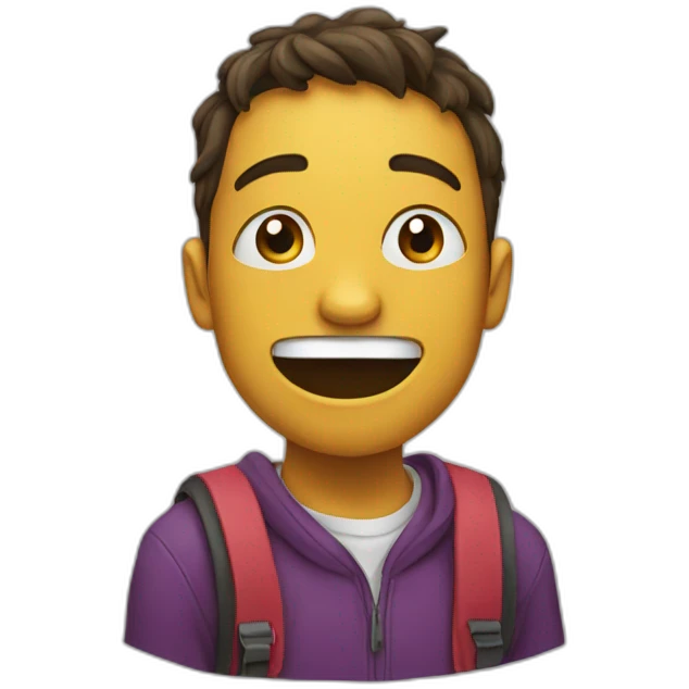 happy crying student emoji