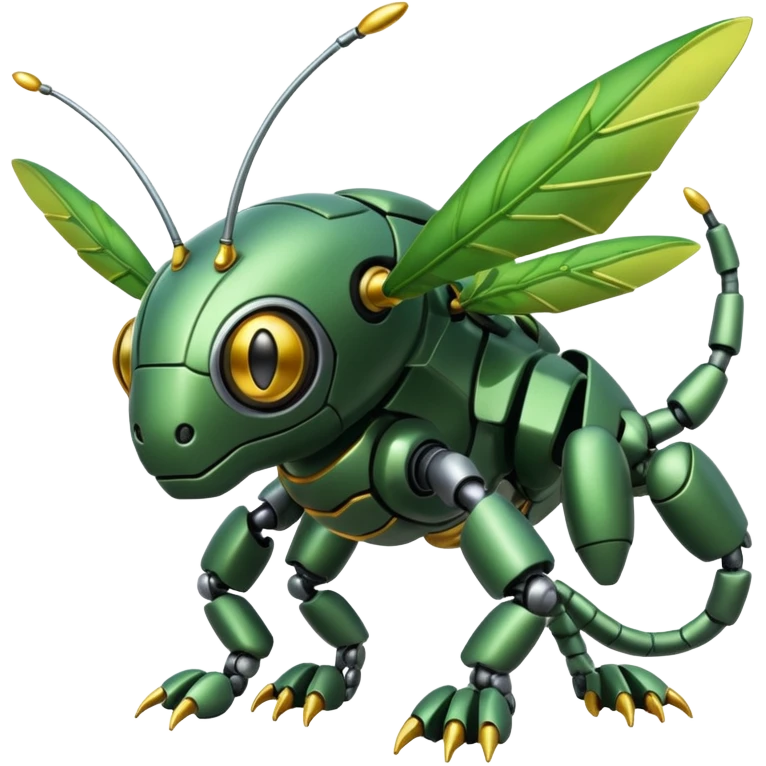 Cyber-robot-mecha-Caterpie-Vibrava-Scyther-fusion emoji