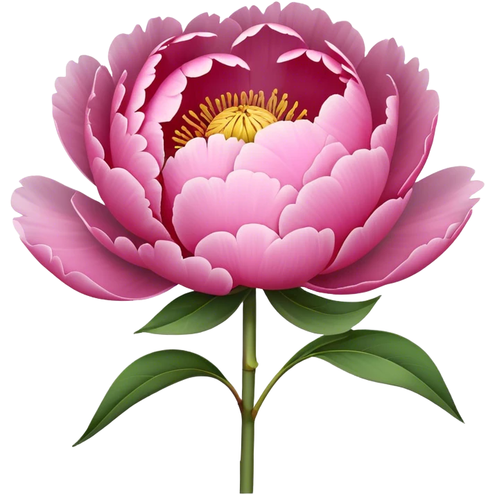single Peony 'Sarah Bernhardt', straight stem emoji