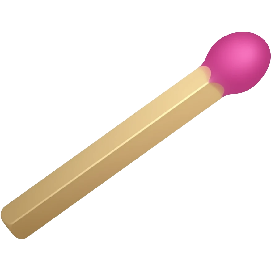 single match stick with flame but make the fire pink emoji