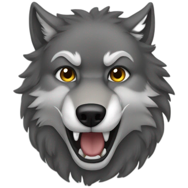 Wolf with a hand and that says Leon emoji