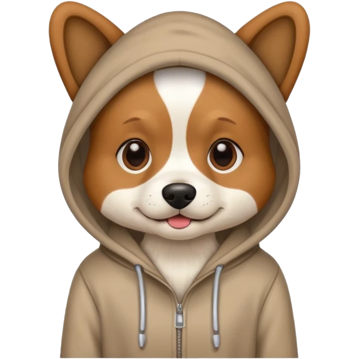 dog wearing hoodie  emoji