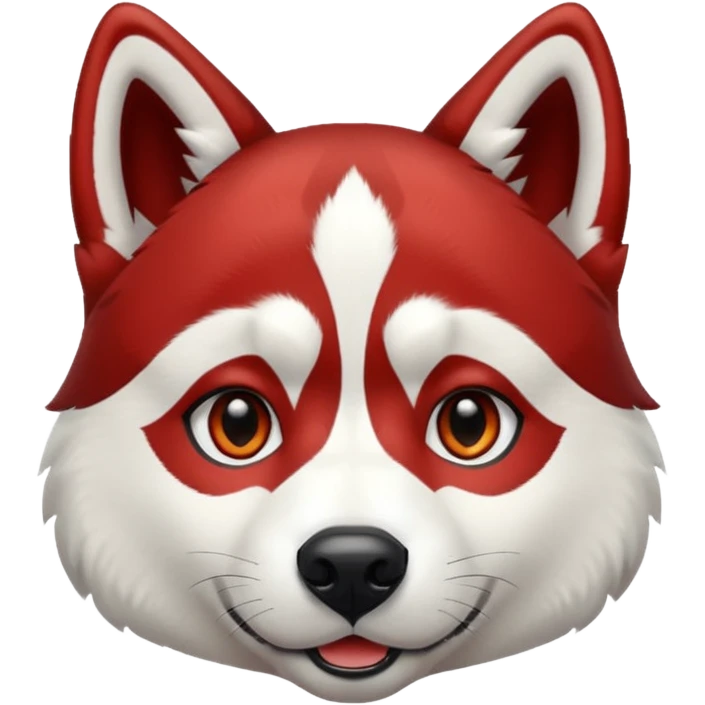 Red white black husky emoji