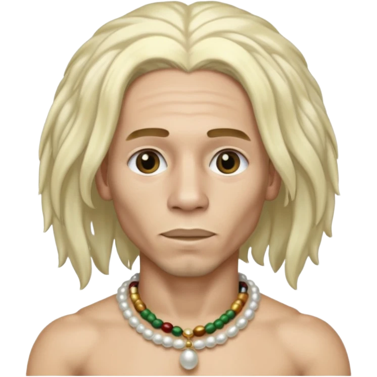  Male bob marley inspired hair platinum blonde with pearls makeup emoji