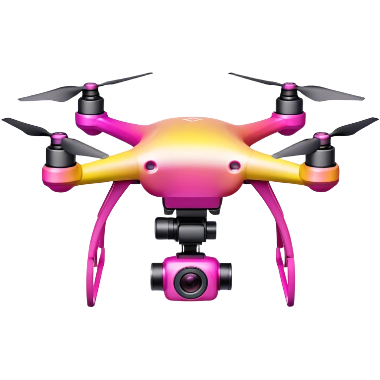 pink/yellow gradient drone with camera emoji