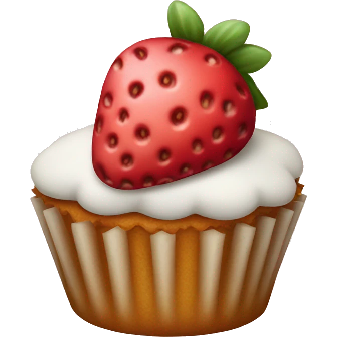 strawberry cupcake emoji