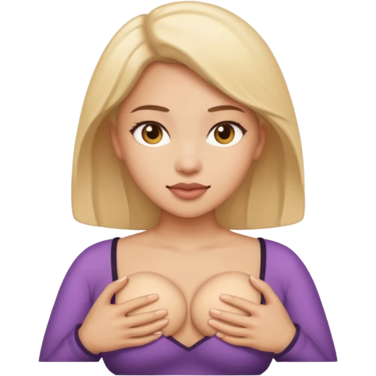 Naked realistic breast close up emoji